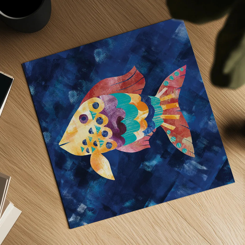 Boho Reef VI by Wild Apple Portfolio. Shown as a detailed flat fine art print, highlighting archival giclee quality. Available as an archival giclee rolled canvas, fine art paper, or poster print. SKU 27375a.