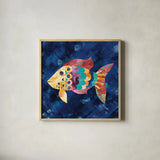 Boho Reef VI by Wild Apple Portfolio. Shown in a natural wood glass frame for a timeless modern aesthetic. Available as an archival giclee rolled canvas, fine art paper, or poster print. SKU 27375a.