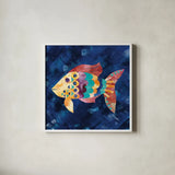 Boho Reef VI by Wild Apple Portfolio. Shown in a crisp white glass frame for a clean and minimalist style. Available as an archival giclee rolled canvas, fine art paper, or poster print. SKU 27375a.