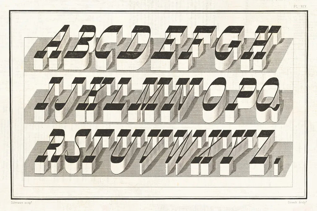 Bold Alphabet by Wild Apple Portfolio. SKU 68920i. Archival Giclee Fine art print for wall decor.