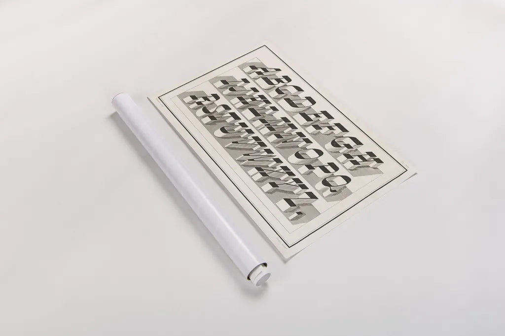 Bold Alphabet by Wild Apple Portfolio. shown as a rolled paper print. Available as archival giclee rolled canvas, fine art paper, or poster print. SKU 68920i.