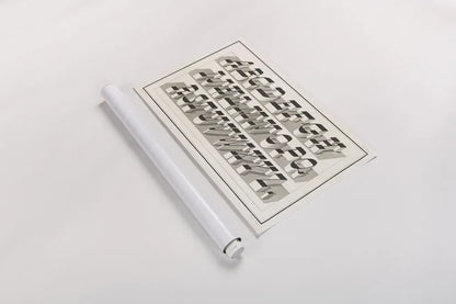 Bold Alphabet by Wild Apple Portfolio. shown as a rolled paper print. Available as archival giclee rolled canvas, fine art paper, or poster print. SKU 68920i.