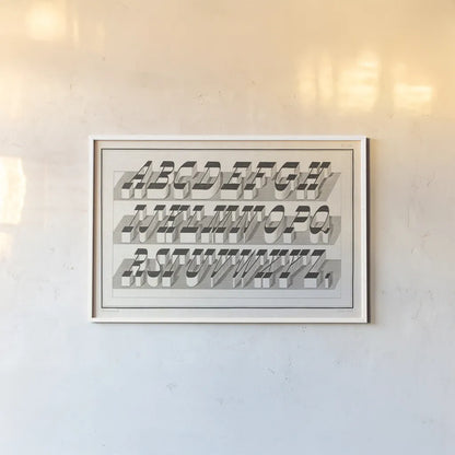 Bold Alphabet by Wild Apple Portfolio. shown as a paper print in a white frame. Available as a archival giclee rolled canvas, fine art paper, or poster print. SKU 68920i.