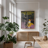 Bordeaux Poster by Wild Apple Portfolio. shown as a print in a natural wood frame in a dining room. Available as a archival giclee rolled canvas, fine art paper, or poster print. SKU 104297h.