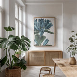 Botanique II no Words by Wild Apple Portfolio. shown as a print in a natural wood frame in a dining room. Available as a archival giclee rolled canvas, fine art paper, or poster print. SKU 25342h.