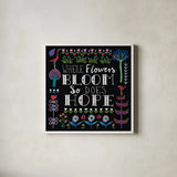 Bright Folklore Inspiration II by Wild Apple Portfolio. Shown in a crisp white glass frame for a clean and minimalist style. Available as an archival giclee rolled canvas, fine art paper, or poster print. SKU 28540a.