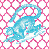 Bright Menagerie Monkey by Wild Apple Portfolio. SKU 25685a. Archival Giclee Fine art print for wall decor.