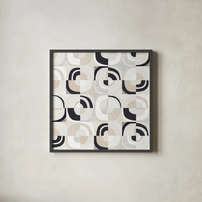 Broken Records by Wild Apple Portfolio. Shown in a sleek black glass frame for a contemporary gallery look. Available as an archival giclee rolled canvas, fine art paper, or poster print. SKU 75351a.