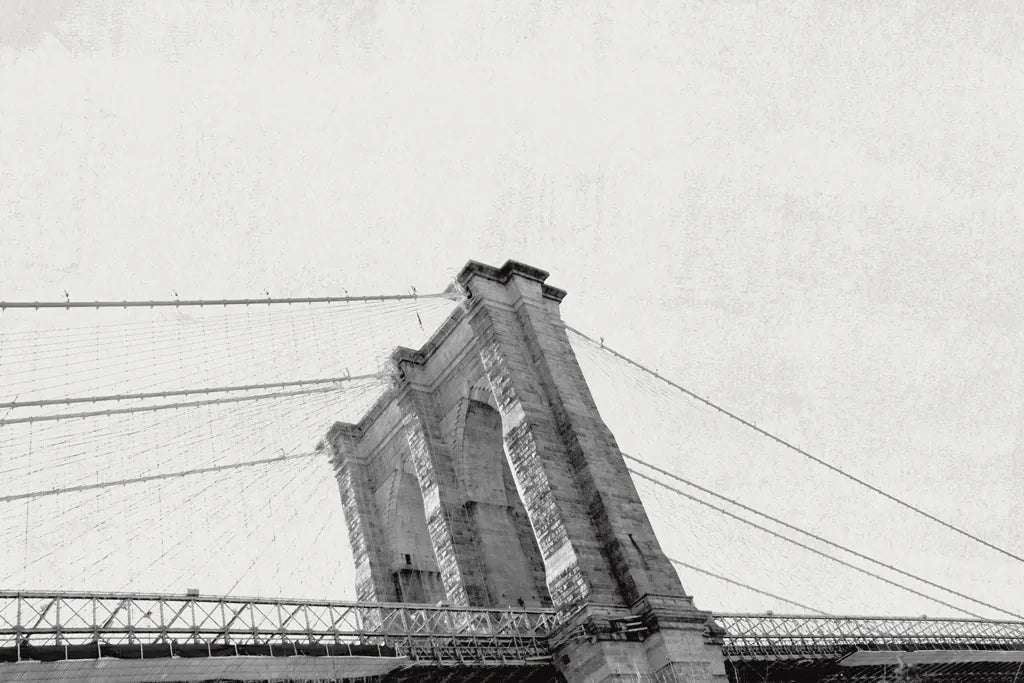 Brooklyn Bridge From Below by Wild Apple Portfolio. SKU 67630i. Archival Giclee Fine art print for wall decor.