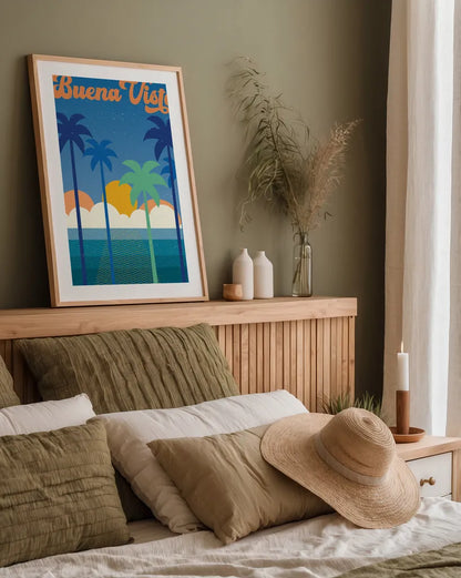 Buena Vista by Wild Apple Portfolio. shown as a paper print in a natural frame. Available as a archival giclee rolled canvas, fine art paper, or poster print. SKU 65528h.