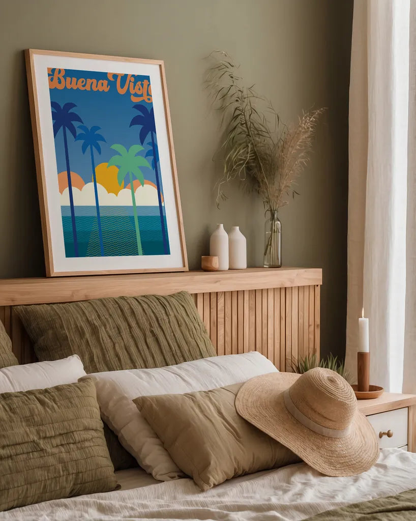 Buena Vista Clean by Wild Apple Portfolio. shown as a paper print in a natural frame. Available as a archival giclee rolled canvas, fine art paper, or poster print. SKU 71256h.