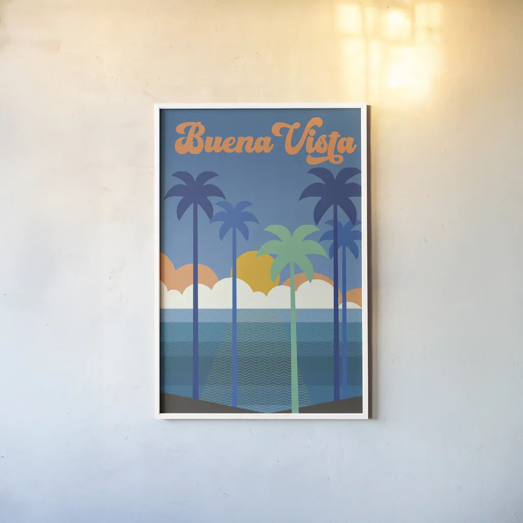 Buena Vista Clean by Wild Apple Portfolio. shown as a paper print in a white frame. Available as a archival giclee rolled canvas, fine art paper, or poster print. SKU 71256h.