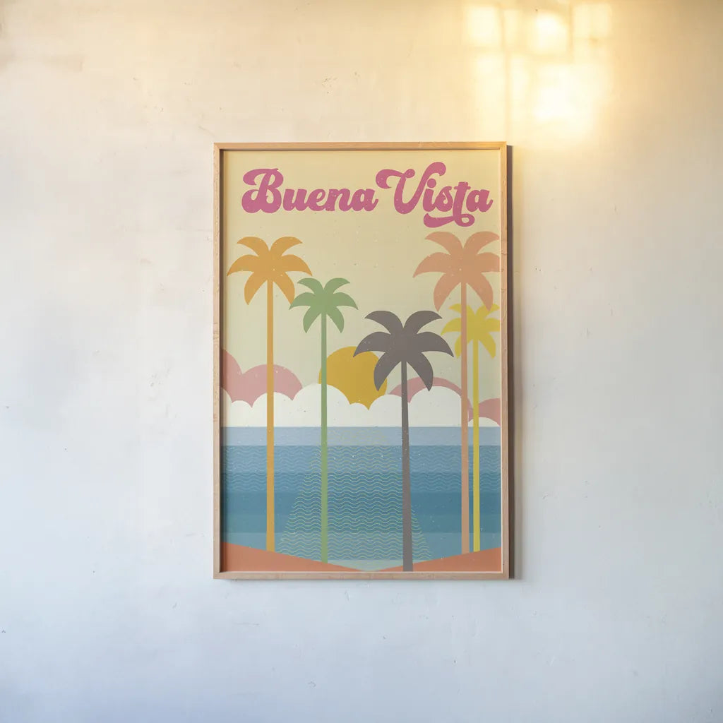 Buena Vista Light by Wild Apple Portfolio. shown as a paper print in a natural frame. Available as a archival giclee rolled canvas, fine art paper, or poster print. SKU 71258h.