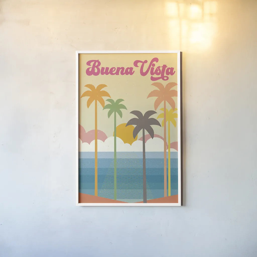 Buena Vista Light by Wild Apple Portfolio. shown as a paper print in a white frame. Available as a archival giclee rolled canvas, fine art paper, or poster print. SKU 71258h.