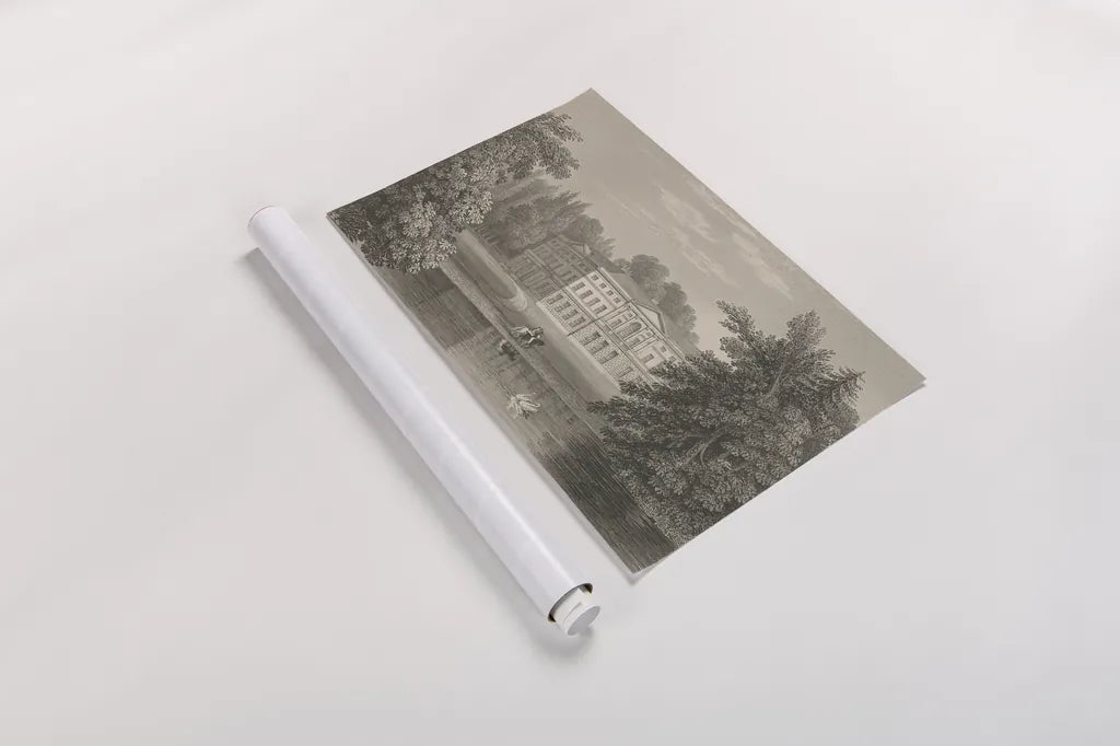 Busbridge Estate Drawing II by Wild Apple Portfolio. shown as a rolled paper print. Available as archival giclee rolled canvas, fine art paper, or poster print. SKU 79193i.