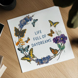 Butterfly Garden I by Wild Apple Portfolio. Shown as a detailed flat fine art print, highlighting archival giclee quality. Available as an archival giclee rolled canvas, fine art paper, or poster print. SKU 81459a.
