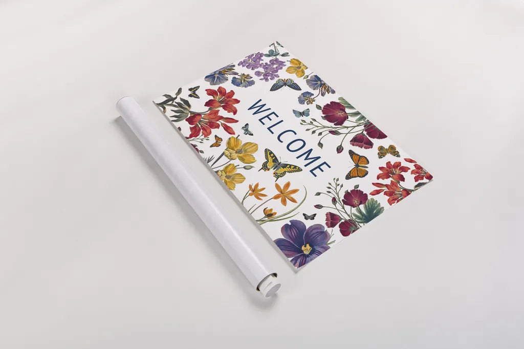 Butterfly Garden V by Wild Apple Portfolio. shown as a rolled paper print. Available as archival giclee rolled canvas, fine art paper, or poster print. SKU 81463i.