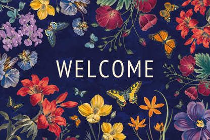 Butterfly Garden V Dark by Wild Apple Portfolio. SKU 81467i. Archival Giclee Fine art print for wall decor.