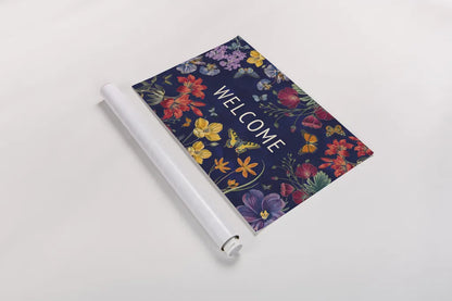 Butterfly Garden V Dark by Wild Apple Portfolio. shown as a rolled paper print. Available as archival giclee rolled canvas, fine art paper, or poster print. SKU 81467i.