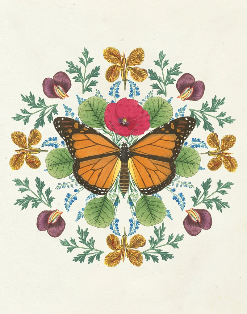 Butterfly Mandala I Vertical by Wild Apple Portfolio