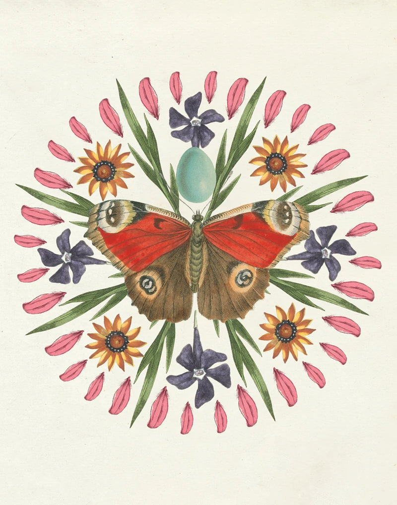 Butterfly Mandala II Vertical by Wild Apple Portfolio