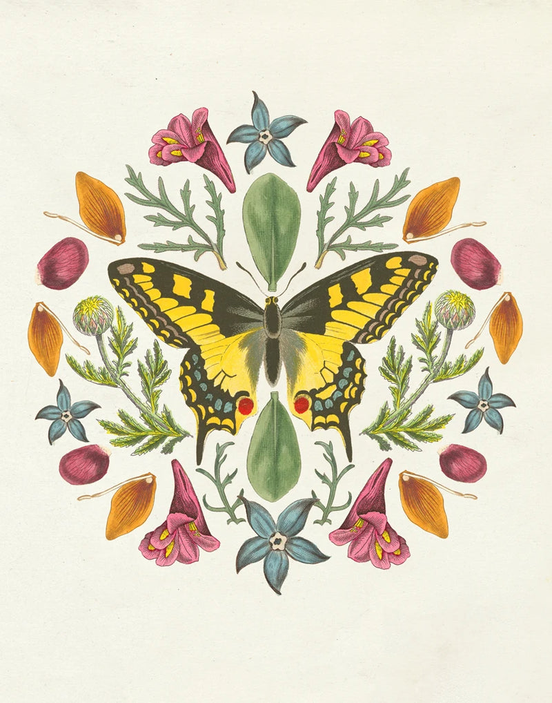 Butterfly Mandala III Vertical by Wild Apple Portfolio
