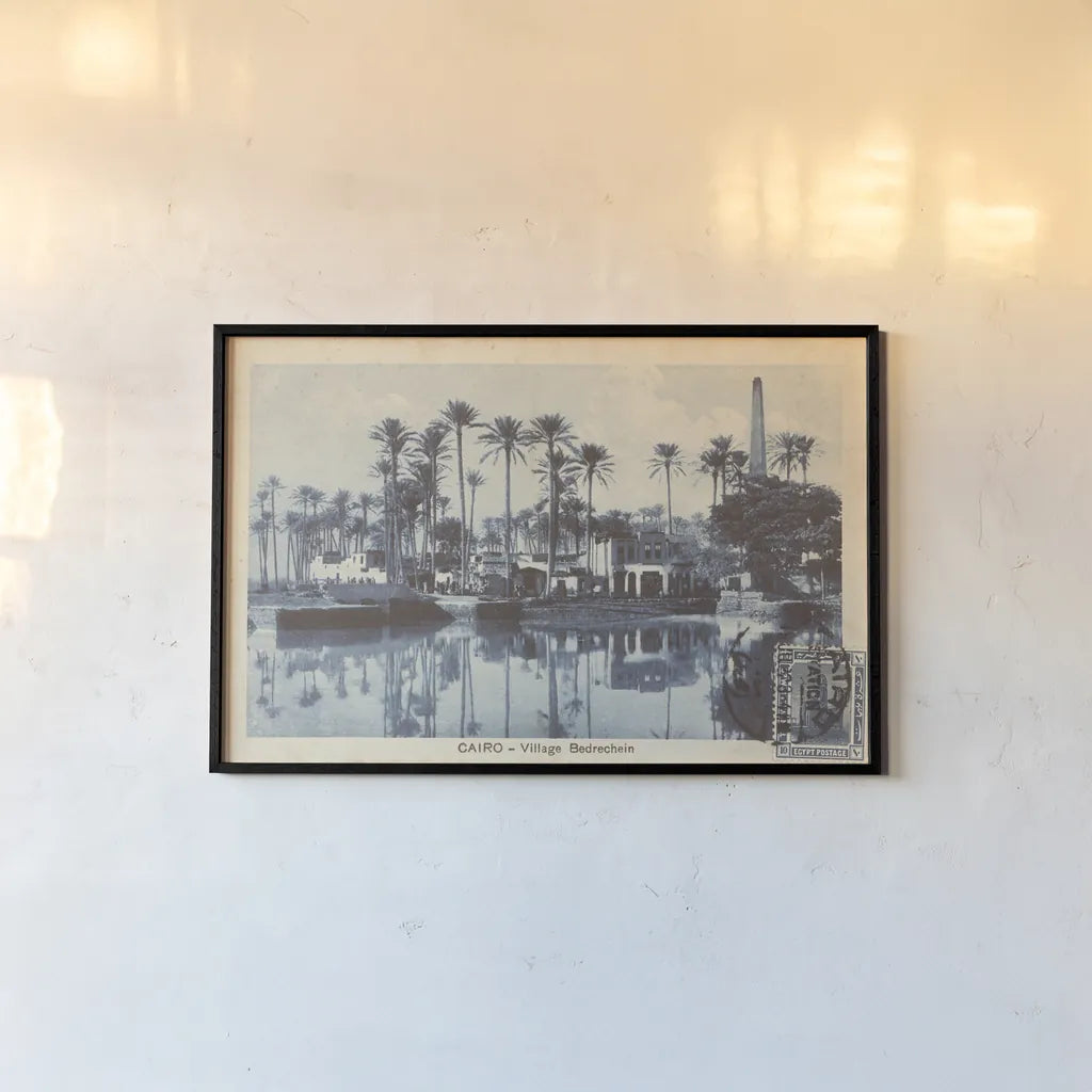 Cairo Village by Wild Apple Portfolio. shown as a paper print in a black flame. Available as a archival giclee rolled canvas, fine art paper, or poster print. SKU 71225i.