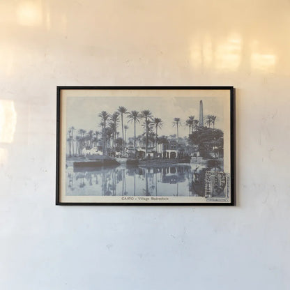 Cairo Village by Wild Apple Portfolio. shown as a paper print in a black flame. Available as a archival giclee rolled canvas, fine art paper, or poster print. SKU 71225i.