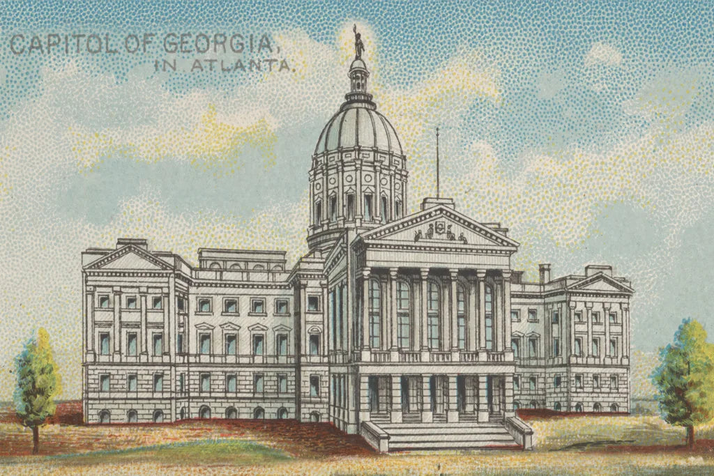 Capitol of Georgia in Atlanta by Wild Apple Portfolio. SKU 101643i. Archival Giclee Fine art print for wall decor.