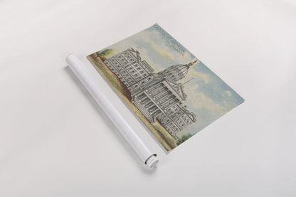 Capitol of Georgia in Atlanta by Wild Apple Portfolio. shown as a rolled paper print. Available as archival giclee rolled canvas, fine art paper, or poster print. SKU 101643i.