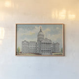 Capitol of Georgia in Atlanta by Wild Apple Portfolio. shown as a paper print in a natural frame. Available as a archival giclee rolled canvas, fine art paper, or poster print. SKU 101643i.