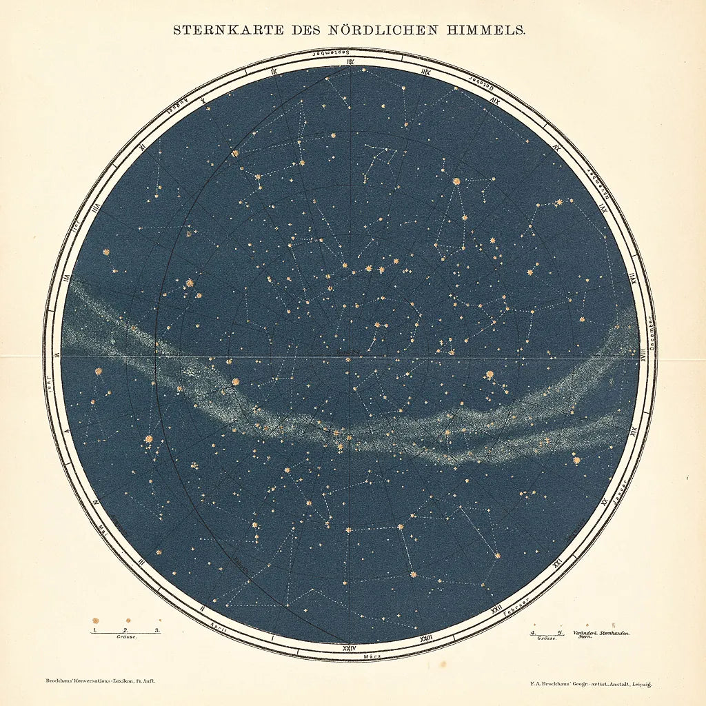 Celestial Sphere North by Wild Apple Portfolio. SKU 13048a. Archival Giclee Fine art print for wall decor.