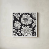 Ceylon Gardens V BW by Wild Apple Portfolio. Shown in a crisp white glass frame for a clean and minimalist style. Available as an archival giclee rolled canvas, fine art paper, or poster print. SKU 75655a.