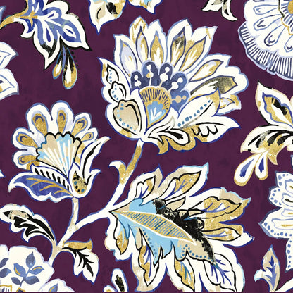 Ceylon Gardens V Plum by Wild Apple Portfolio. SKU 65148a. Archival Giclee Fine art print for wall decor.