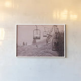 Chairlifts At Aspen by Wild Apple Portfolio. shown as a paper print in a white frame. Available as a archival giclee rolled canvas, fine art paper, or poster print. SKU 104288i.