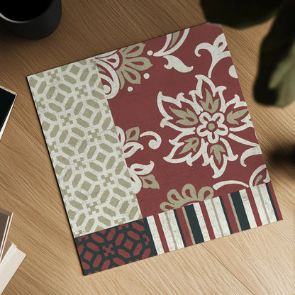 Chatsworth Marsala I by Wild Apple Portfolio. Shown as a detailed flat fine art print, highlighting archival giclee quality. Available as an archival giclee rolled canvas, fine art paper, or poster print. SKU 41702a.