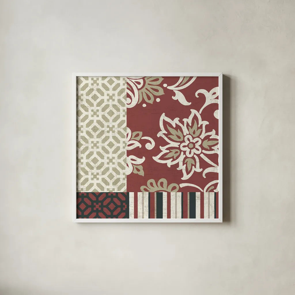 Chatsworth Marsala I by Wild Apple Portfolio. Shown in a crisp white glass frame for a clean and minimalist style. Available as an archival giclee rolled canvas, fine art paper, or poster print. SKU 41702a.