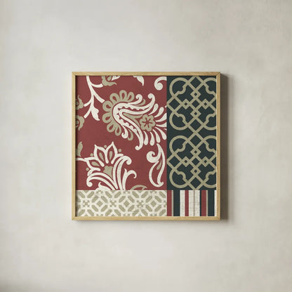 Chatsworth Marsala II by Wild Apple Portfolio. Shown in a natural wood glass frame for a timeless modern aesthetic. Available as an archival giclee rolled canvas, fine art paper, or poster print. SKU 41703a.