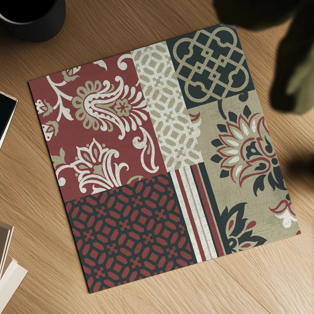 Chatsworth Marsala III by Wild Apple Portfolio. Shown as a detailed flat fine art print, highlighting archival giclee quality. Available as an archival giclee rolled canvas, fine art paper, or poster print. SKU 41704a.