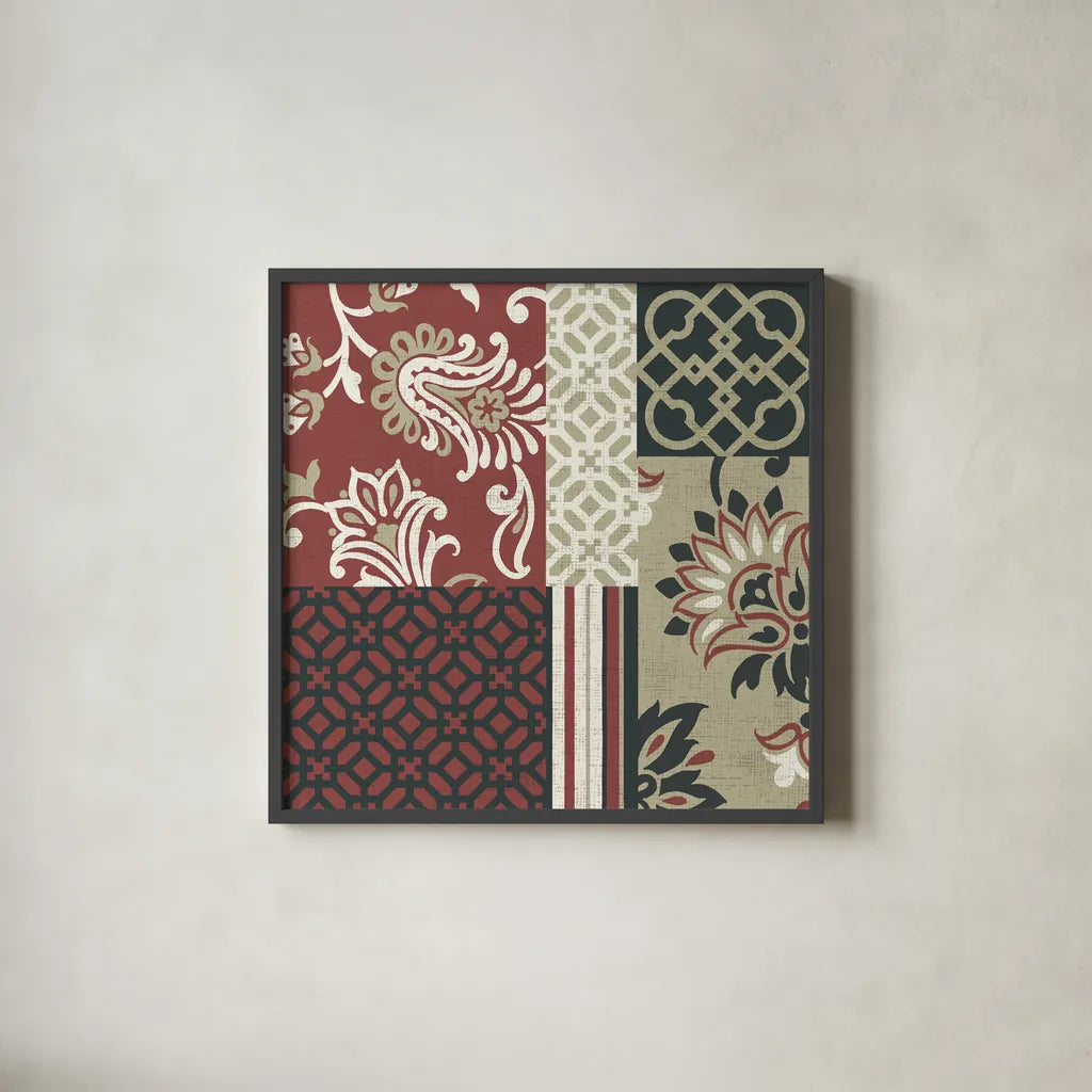 Chatsworth Marsala III by Wild Apple Portfolio. Shown in a sleek black glass frame for a contemporary gallery look. Available as an archival giclee rolled canvas, fine art paper, or poster print. SKU 41704a.