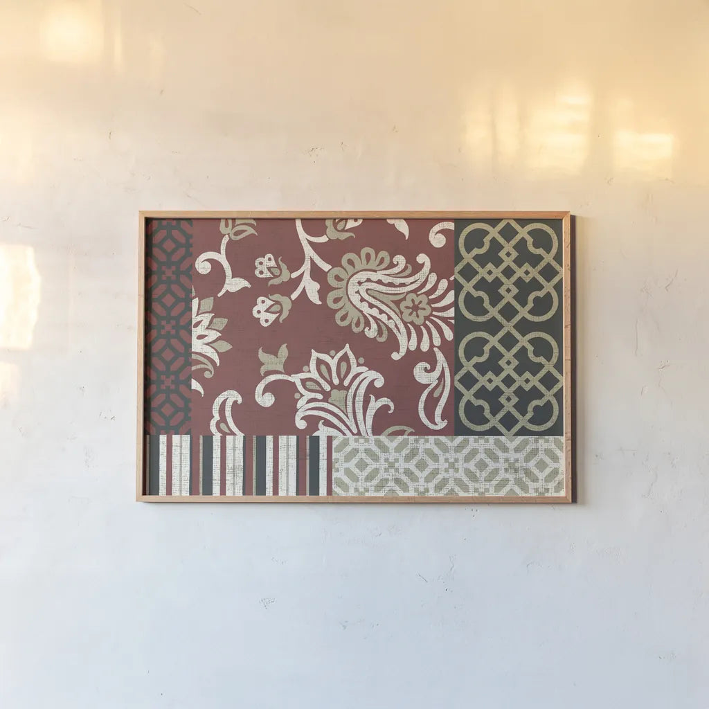 Chatsworth Marsala IV by Wild Apple Portfolio. shown as a paper print in a natural frame. Available as a archival giclee rolled canvas, fine art paper, or poster print. SKU 94193i.