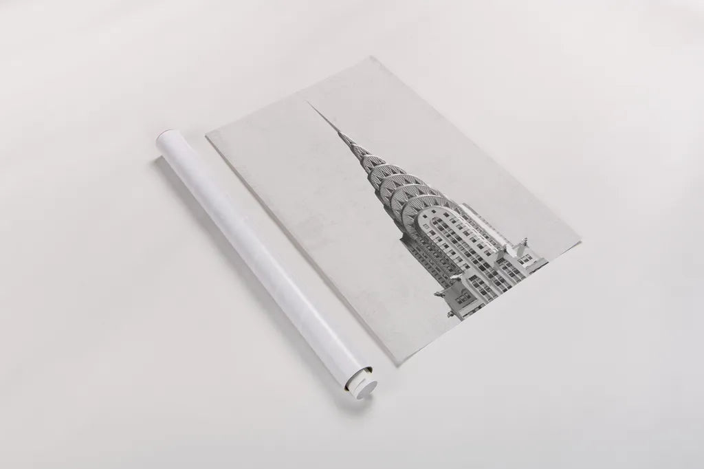 Chrysler Building NYC by Wild Apple Portfolio. shown as a rolled paper print. Available as archival giclee rolled canvas, fine art paper, or poster print. SKU 67631h.