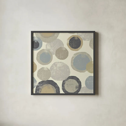 Circles Archroma by Wild Apple Portfolio. Shown in a sleek black glass frame for a contemporary gallery look. Available as an archival giclee rolled canvas, fine art paper, or poster print. SKU 30068a.