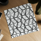 Circles White Square II by Wild Apple Portfolio. Shown as a detailed flat fine art print, highlighting archival giclee quality. Available as an archival giclee rolled canvas, fine art paper, or poster print. SKU 21182a.