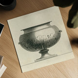 Classical Urns VII by Wild Apple Portfolio. Shown as a detailed flat fine art print, highlighting archival giclee quality. Available as an archival giclee rolled canvas, fine art paper, or poster print. SKU 104692a.