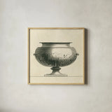 Classical Urns VII by Wild Apple Portfolio. Shown in a natural wood glass frame for a timeless modern aesthetic. Available as an archival giclee rolled canvas, fine art paper, or poster print. SKU 104692a.
