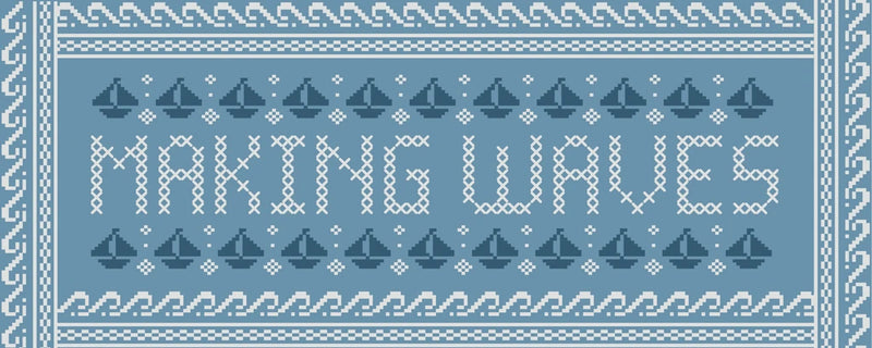 Coastal Cross Stitch I by Wild Apple Portfolio