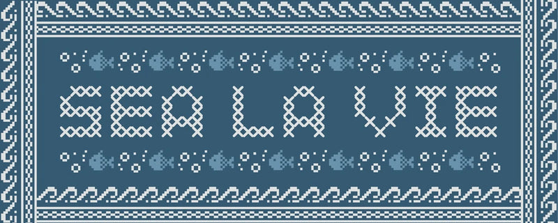 Coastal Cross Stitch II by Wild Apple Portfolio