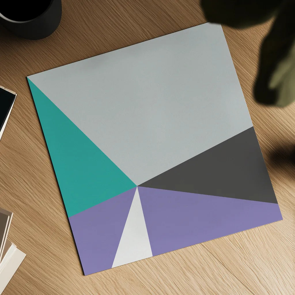 Color Block I Bright by Wild Apple Portfolio. Shown as a detailed flat fine art print, highlighting archival giclee quality. Available as an archival giclee rolled canvas, fine art paper, or poster print. SKU 52643a.