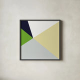 Color Block II Bright by Wild Apple Portfolio. Shown in a sleek black glass frame for a contemporary gallery look. Available as an archival giclee rolled canvas, fine art paper, or poster print. SKU 52644a.